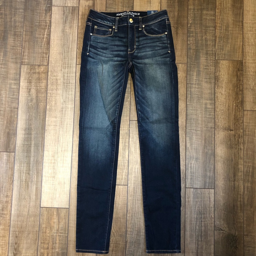 American Eagle skinny denim jean 6 x-long NWT